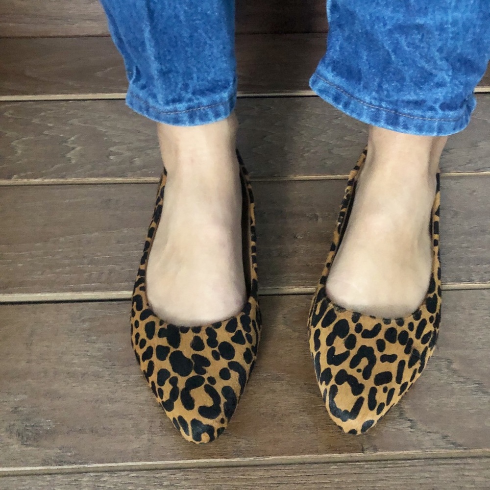 Dr Scholls Comfy & Cool Leopard Flats 9